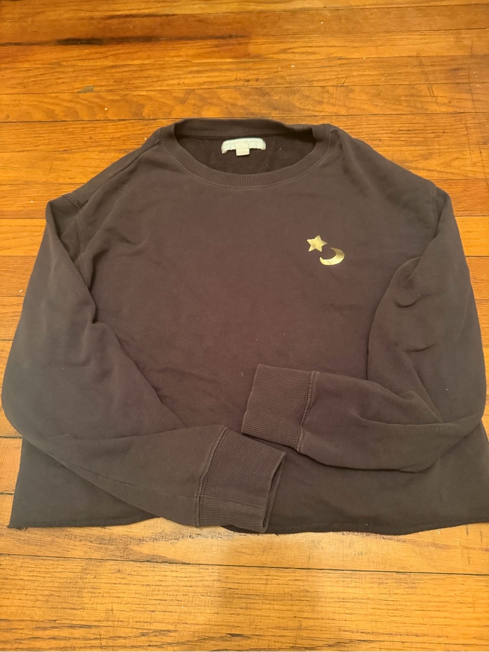 Spiritual Gangster charcoal Crewneck Sweatshirt w Moon & Star graphic on back